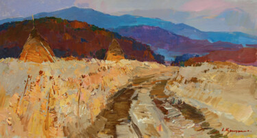 Painting titled "Mountain pass" by Aleksander Kryushyn, Original Artwork, Oil