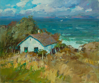 Painting titled "Fresh breeze" by Aleksander Kryushyn, Original Artwork, Oil Mounted on Wood Stretcher frame