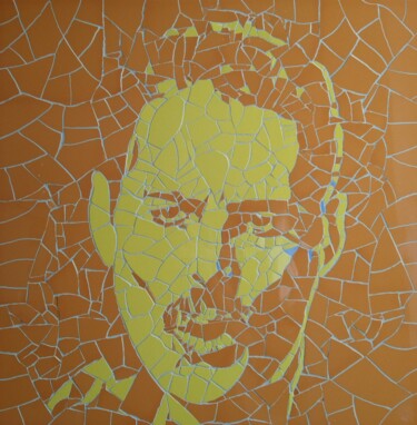 Sculpture titled "Freddie" by Krzysztof Bendinger, Original Artwork, Mosaic Mounted on Other rigid panel