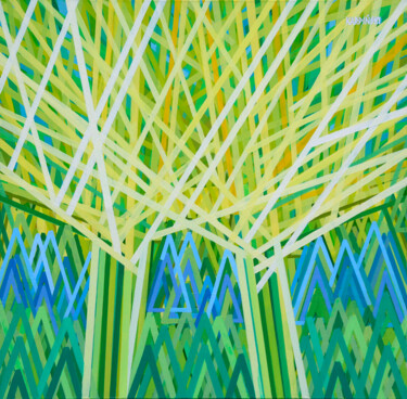 Pintura intitulada "Drzewa" por Krzysztof Kułacz Karpiński, Obras de arte originais, Acrílico