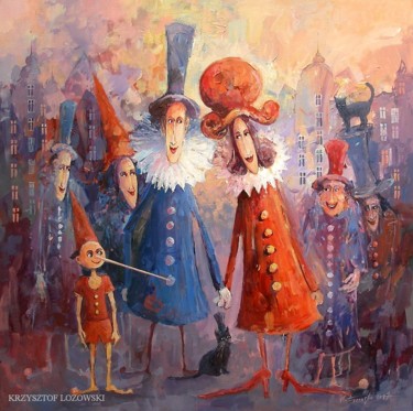 Pintura intitulada "Family" por Krzysztof Lozowski, Obras de arte originais, Acrílico