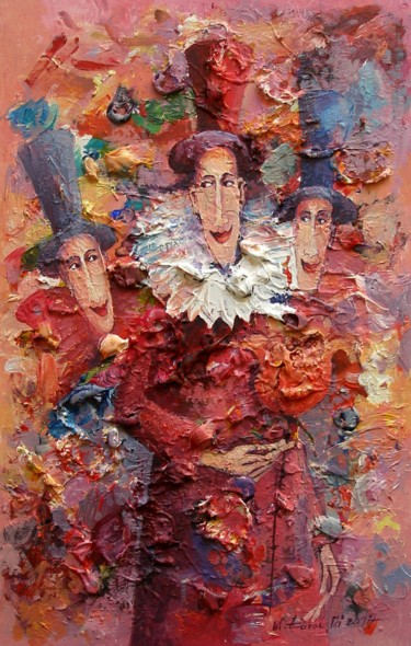 Painting titled "Wizards" by Krzysztof Lozowski, Original Artwork, Acrylic