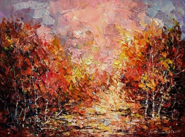 Painting titled "Autumn I" by Krzysztof Lozowski, Original Artwork