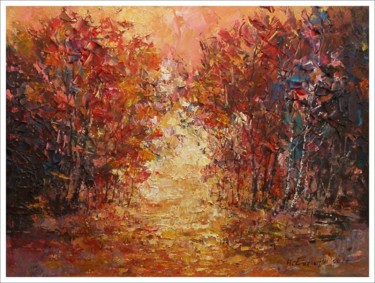 Painting titled "Autumn III" by Krzysztof Lozowski, Original Artwork