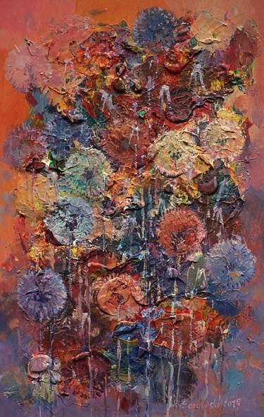 Painting titled "Dmuchawce / Dandeli…" by Krzysztof Lozowski, Original Artwork