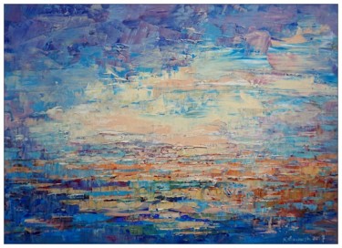 Painting titled "Landscape" by Krzysztof Lozowski, Original Artwork, Acrylic