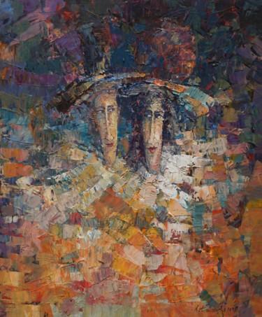 Painting titled "Oni" by Krzysztof Lozowski, Original Artwork, Acrylic