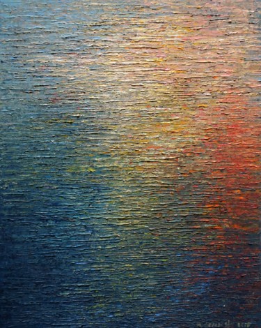 Malerei mit dem Titel "Water XI" von Krzysztof Lozowski, Original-Kunstwerk, Acryl