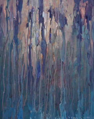 Peinture intitulée "Rain I" par Krzysztof Lozowski, Œuvre d'art originale, Acrylique