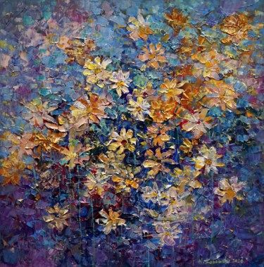 Peinture intitulée "Meadow I" par Krzysztof Lozowski, Œuvre d'art originale, Acrylique