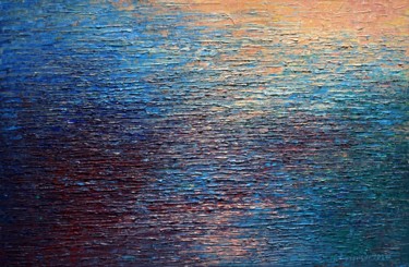 Painting titled "Water XV" by Krzysztof Lozowski, Original Artwork, Acrylic