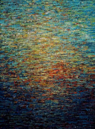 Painting titled "Water XX" by Krzysztof Lozowski, Original Artwork, Acrylic