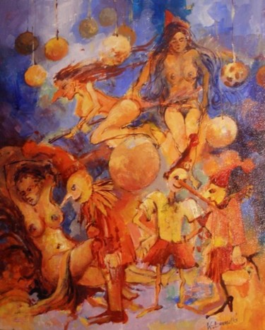 Malarstwo zatytułowany „Cykl obrazow - Bajk…” autorstwa Krzysztof Lozowski, Oryginalna praca