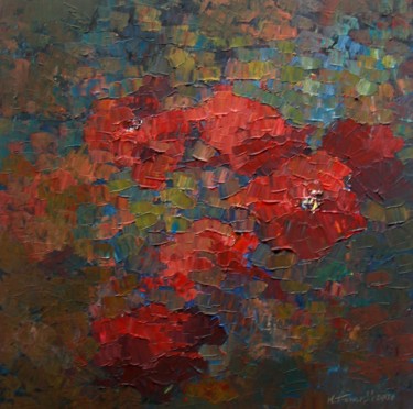 Peinture intitulée "Maki X" par Krzysztof Lozowski, Œuvre d'art originale, Acrylique