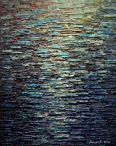 Painting titled "Water 71" by Krzysztof Lozowski, Original Artwork, Acrylic