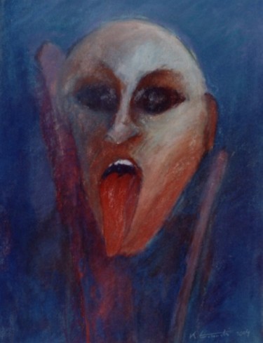 Painting titled "Uwolnione głowy I" by Krzysztof Lozowski, Original Artwork