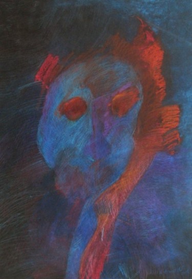 Painting titled "Oczy" by Krzysztof Lozowski, Original Artwork