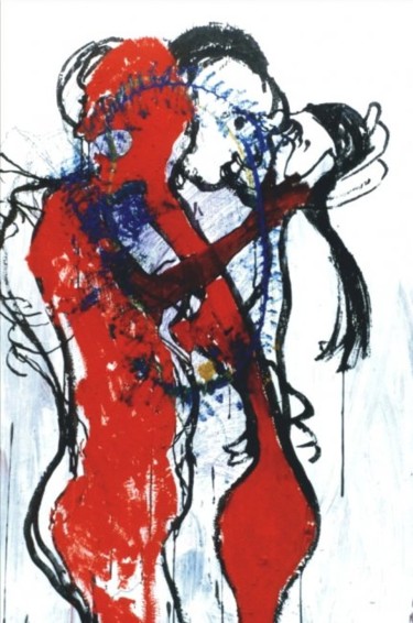 Pittura intitolato "Milosc" da Krzysztof Lozowski, Opera d'arte originale