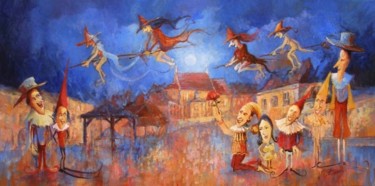 Painting titled "Coroczny przelot cz…" by Krzysztof Lozowski, Original Artwork