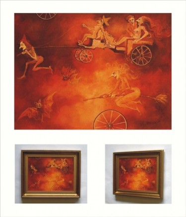 Painting titled "Cykl Bajki dla doro…" by Krzysztof Lozowski, Original Artwork