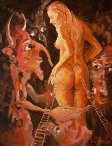 Painting titled "Bajki dla dorosłych…" by Krzysztof Lozowski, Original Artwork