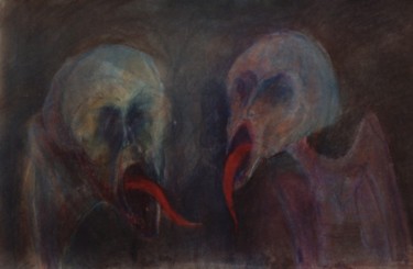 Painting titled "Rodzina" by Krzysztof Lozowski, Original Artwork