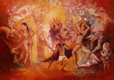 Malarstwo zatytułowany „Królewski bal XLII” autorstwa Krzysztof Lozowski, Oryginalna praca