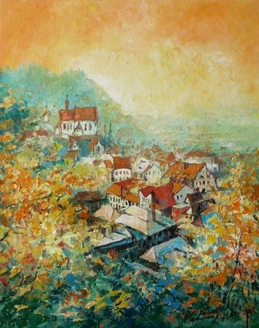 Painting titled "Impresja Panorama K…" by Krzysztof Lozowski, Original Artwork