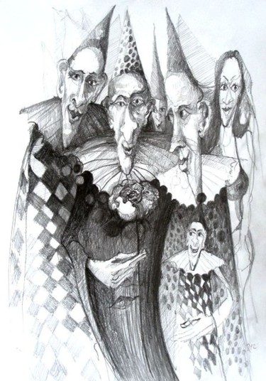 「Muszyna, Pajace」というタイトルの描画 Krzysztof Lozowskiによって, オリジナルのアートワーク