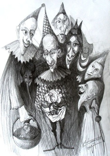 「Muszyna, Pajace i k…」というタイトルの描画 Krzysztof Lozowskiによって, オリジナルのアートワーク