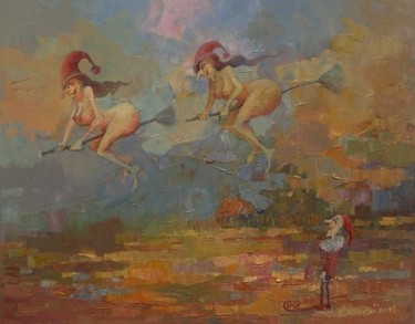 Painting titled "Bocianice" by Krzysztof Lozowski, Original Artwork