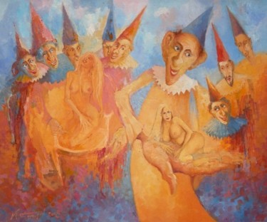 Pittura intitolato "Bajki dla dorosłych…" da Krzysztof Lozowski, Opera d'arte originale