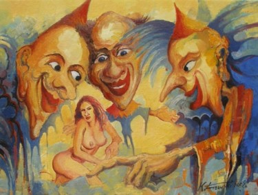 Malarstwo zatytułowany „Piękna i czarodziej…” autorstwa Krzysztof Lozowski, Oryginalna praca