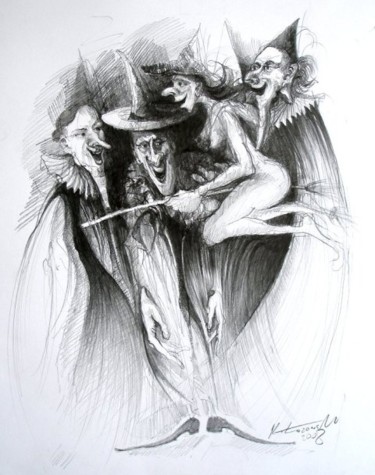 Drawing titled "Czarodziej. Kolekcj…" by Krzysztof Lozowski, Original Artwork