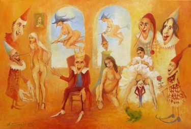 Painting titled "Bajania. Zaczarowan…" by Krzysztof Lozowski, Original Artwork