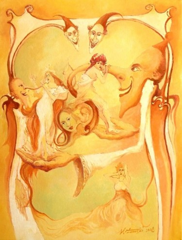Malerei mit dem Titel "Bajania Wiosna Spri…" von Krzysztof Lozowski, Original-Kunstwerk