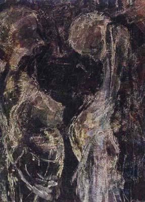 Painting titled "Ona i On" by Krzysztof Lozowski, Original Artwork