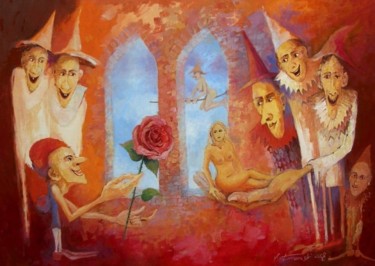 Painting titled "Transakcja.Transact…" by Krzysztof Lozowski, Original Artwork