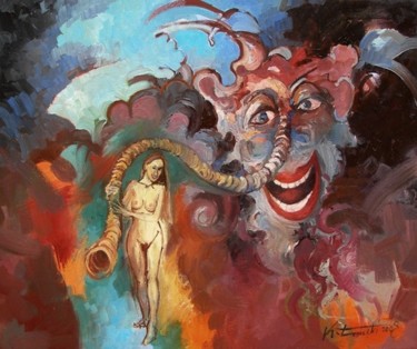 Painting titled "Z cyklu Bajki dla d…" by Krzysztof Lozowski, Original Artwork