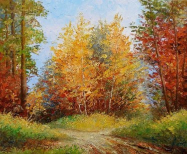 Malarstwo zatytułowany „Jesień” autorstwa Krzysztof Lozowski, Oryginalna praca