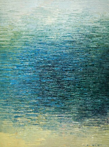 Painting titled "Water, 889" by Krzysztof Lozowski, Original Artwork, Acrylic
