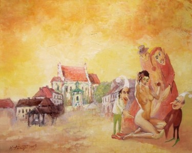Peinture intitulée "Kazimierz Dolny nad…" par Krzysztof Lozowski, Œuvre d'art originale