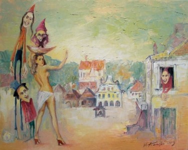 Painting titled "Kazimierz Dolny nad…" by Krzysztof Lozowski, Original Artwork