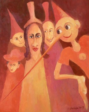 Malarstwo zatytułowany „Czarodziejka z kłam…” autorstwa Krzysztof Lozowski, Oryginalna praca