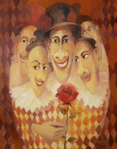 Painting titled "Z cyklu Czarodzieje…" by Krzysztof Lozowski, Original Artwork