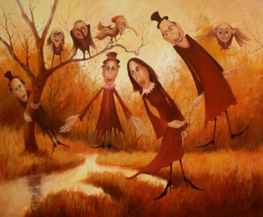 "Ptaki pokraki" başlıklı Tablo Krzysztof Lozowski tarafından, Orijinal sanat