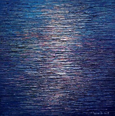 Painting titled "Water 190" by Krzysztof Lozowski, Original Artwork, Acrylic