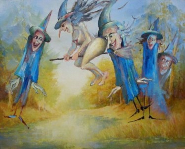 Painting titled "Szuwarki" by Krzysztof Lozowski, Original Artwork