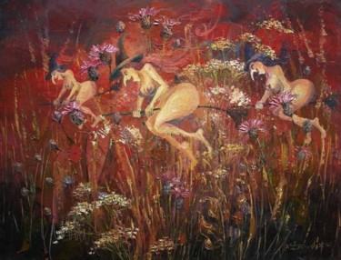 Malarstwo zatytułowany „Przelot gołych czar…” autorstwa Krzysztof Lozowski, Oryginalna praca