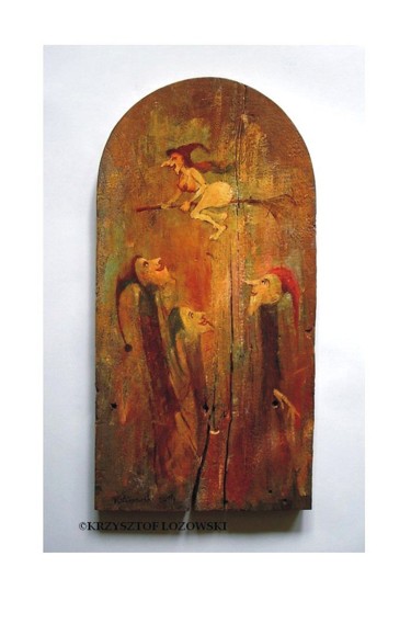 Painting titled "Baba Jaga" by Krzysztof Lozowski, Original Artwork, Other